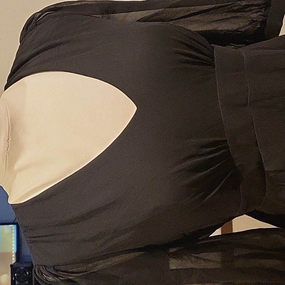 Black mini dress